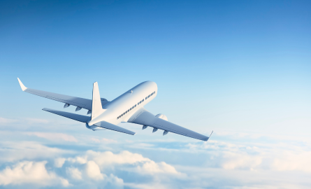 Plane in flight