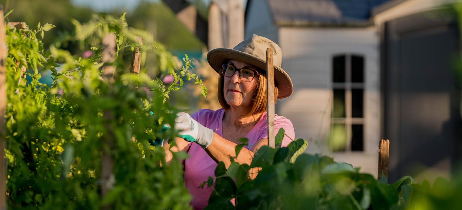 Lady doing some gardening