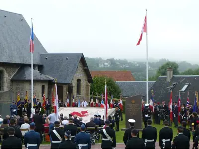 Cérémonie à Pourville-sur-Mer / Ceremony at Pourville-sur-Mer