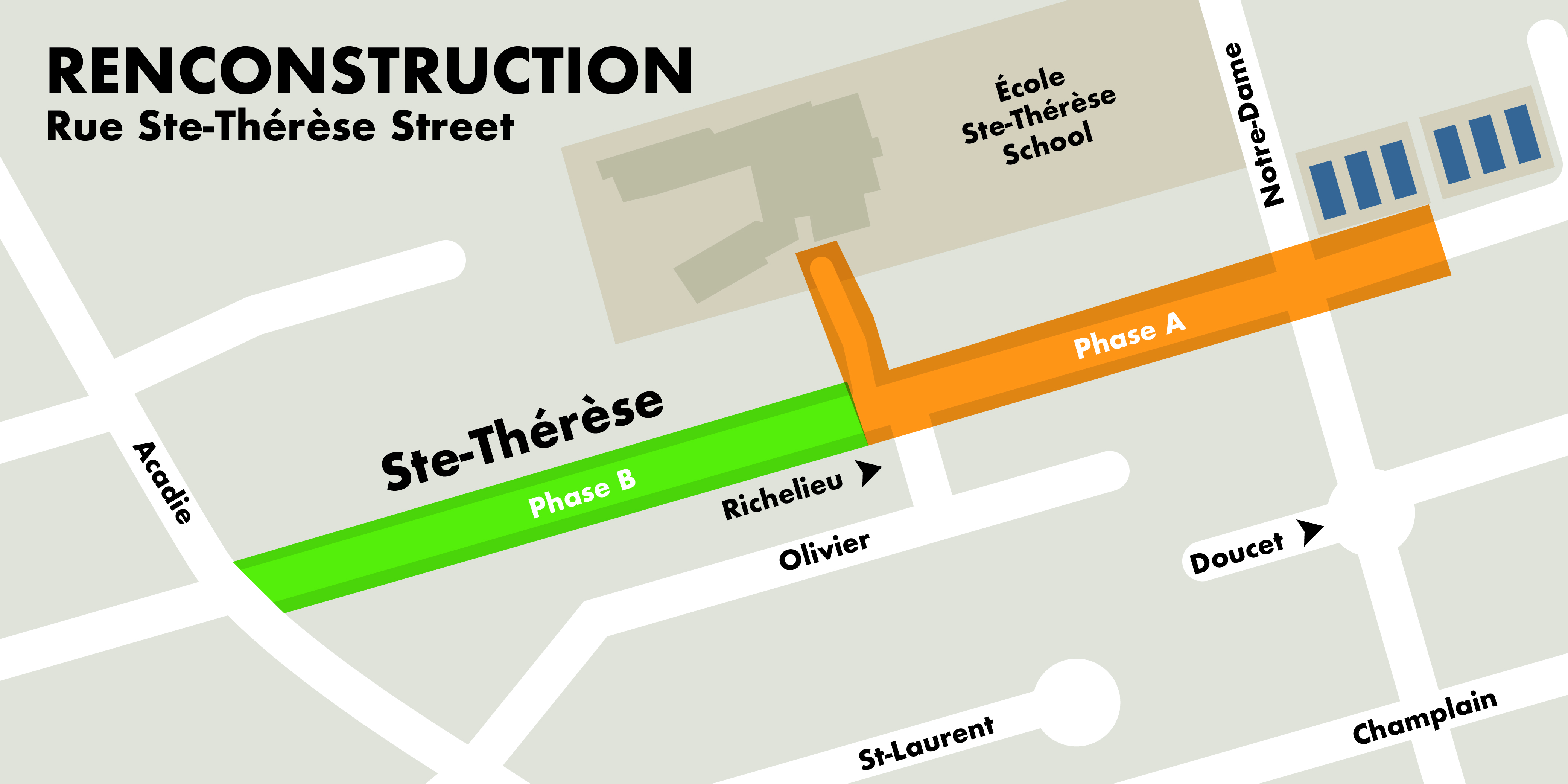 Carte montrant la zone de construction
